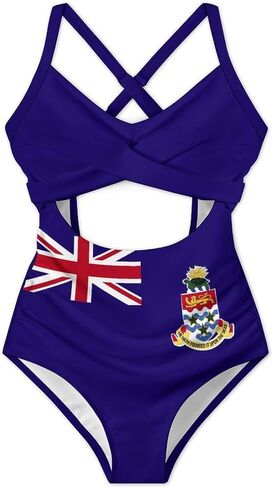 One-Piece Swimsuit Bermuda Flag Adjustable Strap Swimwear Beachwear Summer Beach Bathing Suits for Womens in Saudi Arabia