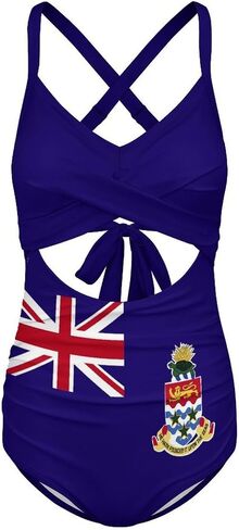 One-Piece Swimsuit Bermuda Flag Adjustable Strap Swimwear Beachwear Summer Beach Bathing Suits for Womens in Saudi Arabia