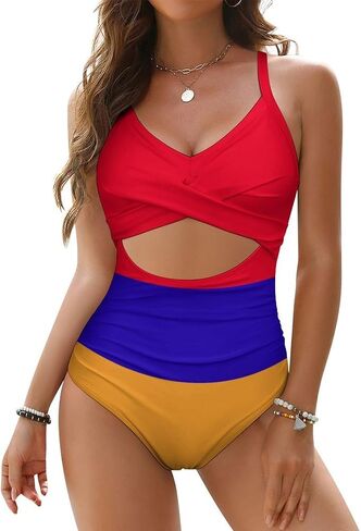 One-Piece Swimsuit Bermuda Flag Adjustable Strap Swimwear Beachwear Summer Beach Bathing Suits for Womens in Saudi Arabia