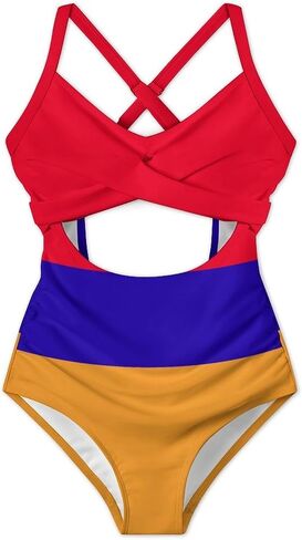 One-Piece Swimsuit Bermuda Flag Adjustable Strap Swimwear Beachwear Summer Beach Bathing Suits for Womens in Saudi Arabia