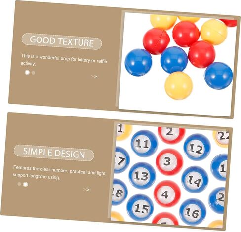 30 قطعة من كرات البنغو البلاستيكية لألعاب اليانصيب أرقام لألعاب الحفلات ورسم السحب in Kuwait