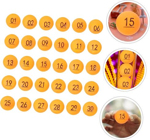 Ciieeo 30pcs Hollow Raffle Balls Bingo Ball Hollow Lottery Game for Home Parties Raffle Drawing Vibrant Colors in Kuwait