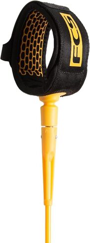 FCS 6' All Round Essential Surfboard Leash - Eclipse | Lightweight & Durable 6ft Surf Leash for 2-8ft Waves, in-Cuff Silicone Grip, Comfortable and Supportive Ankle Strap, Easy-Release Tab in Saudi Arabia