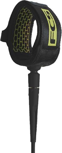 FCS 6' All Round Essential Surfboard Leash - Eclipse | Lightweight & Durable 6ft Surf Leash for 2-8ft Waves, in-Cuff Silicone Grip, Comfortable and Supportive Ankle Strap, Easy-Release Tab in Saudi Arabia