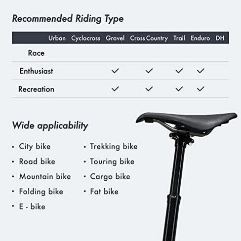 DJC MTB Dropper Seatpost Southpaw Internal Routing Cable Adjustable Height, 125mm 150mm Travel, Remote Control Wired, 395mm 445mm Length EXA Form 900i in Saudi Arabia