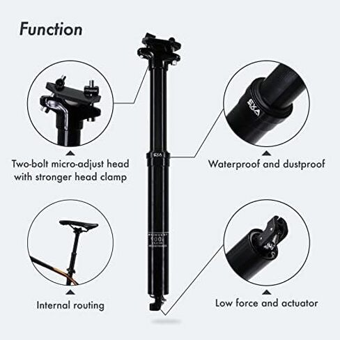 DJC MTB Dropper Seatpost Southpaw Internal Routing Cable Adjustable Height, 125mm 150mm Travel, Remote Control Wired, 395mm 445mm Length EXA Form 900i in Saudi Arabia