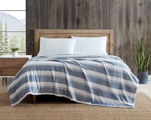 Eddie Bauer - King Blanket, Ultra Plush Bedding, Luxurious Bedding Set (Stones Throw Stripe, King) in Saudi Arabia