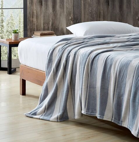Eddie Bauer - King Blanket, Ultra Plush Bedding, Luxurious Bedding Set (Stones Throw Stripe, King) in Saudi Arabia