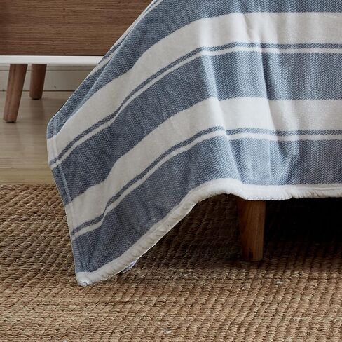 Eddie Bauer - King Blanket, Ultra Plush Bedding, Luxurious Bedding Set (Stones Throw Stripe, King) in Saudi Arabia
