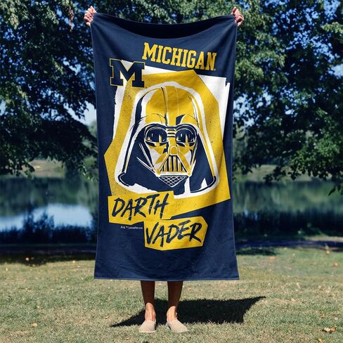 منشفة الشاطئ Northwest NCAA Michigan Wolverines Beach، 76.2 سم × 152.4 سم، دارث فيدر in Saudi Arabia