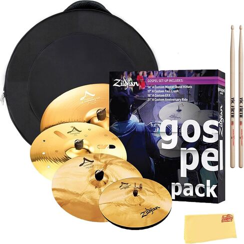 Zildjian SD4680 S Family Dark Cymbal Pack Bundle with Cymbal Bag, Drumsticks, and Austin Bazaar Polishing Cloth in Saudi Arabia