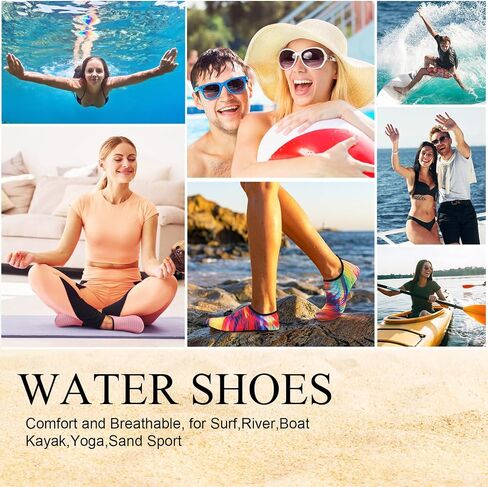 Barefoot Water Shoes for Women Men Non-Slip Yoga Socks Travel Slippers for Indoor Outdoor Beach Swim Surf Water Sport in Kuwait