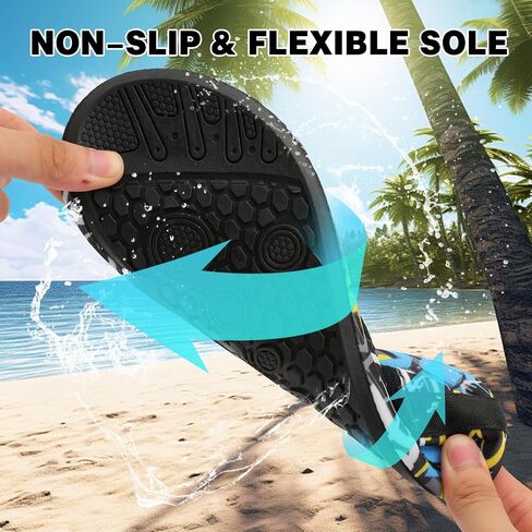 Barefoot Water Shoes for Women Men Non-Slip Yoga Socks Travel Slippers for Indoor Outdoor Beach Swim Surf Water Sport in Kuwait
