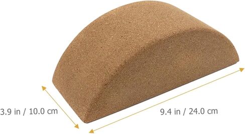 VOSAREA High Density Cork Yoga Block Non Slip Half Moon Shape for Core Muscle Strength and Balance Durable Yoga Training Tool for Support and Stability in Saudi Arabia