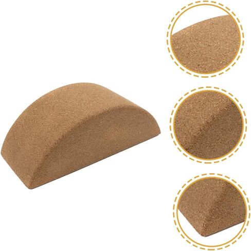 VOSAREA High Density Cork Yoga Block Non Slip Half Moon Shape for Core Muscle Strength and Balance Durable Yoga Training Tool for Support and Stability in Saudi Arabia
