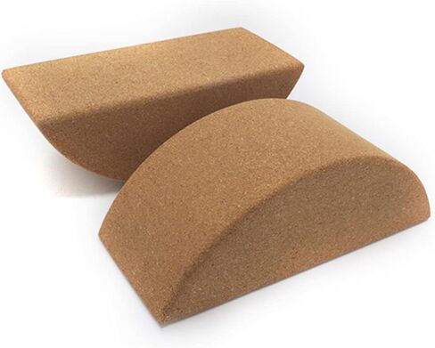 VOSAREA High Density Cork Yoga Block Non Slip Half Moon Shape for Core Muscle Strength and Balance Durable Yoga Training Tool for Support and Stability in Saudi Arabia