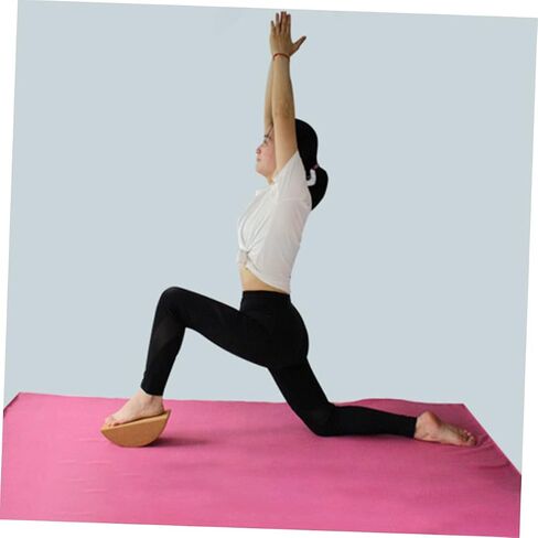 VOSAREA High Density Cork Yoga Block Non Slip Half Moon Shape for Core Muscle Strength and Balance Durable Yoga Training Tool for Support and Stability in Saudi Arabia
