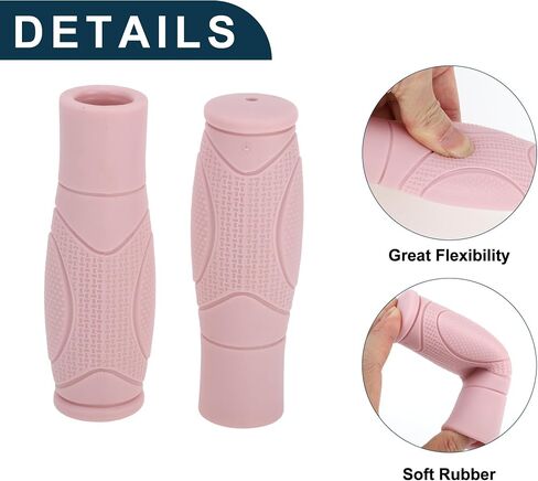 Bike Handlebar Grips Covers 125mm Long Lightweight | Bicycle End Grip Protector Pink 1 Pair in Saudi Arabia