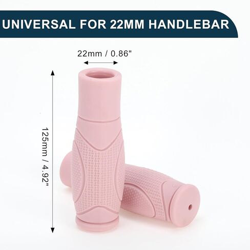 Bike Handlebar Grips Covers 125mm Long Lightweight | Bicycle End Grip Protector Pink 1 Pair in Saudi Arabia
