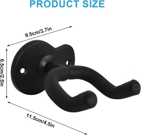 2 Pack Guitar Holder Wall Mount Hanger Stand Black Screws Easy in Saudi Arabia