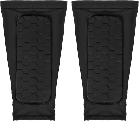Soccer Shin Guards, Shin Pads Calf Protective Gear Lightweight Breathable Compression Sleeve with Hexagonal Pads in Kuwait