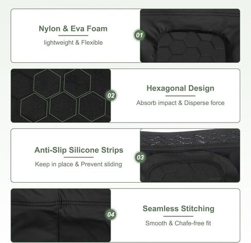 Soccer Shin Guards, Shin Pads Calf Protective Gear Lightweight Breathable Compression Sleeve with Hexagonal Pads in Kuwait