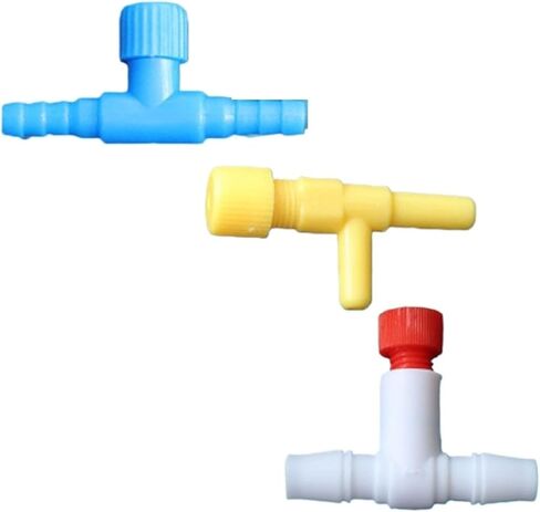 1 قطعة صمام تنظيم البلاستيك خزان الأسماك أنبوب الأكسجين التبديل حوض السمك الرغامي (4 مللي متر الأزرق) in Kuwait