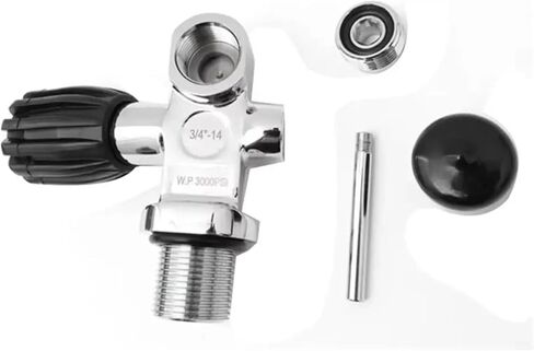 Metal High Pressure Scuba Valve Silver Water Sports Diving Tank Accessories in Saudi Arabia