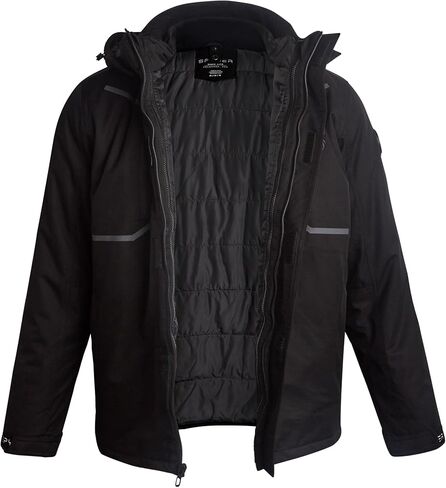 Spyder Mens Ski Jacket - 3-in-1 System Snow Waterproof Winter Jackets for Men - Mens Snowboard Jacket with Detachable Hood in Saudi Arabia