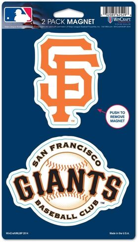 WinCraft MLB San Francisco Giants WCR62529014 Magnets (2 Pack), 5" x 9" in Saudi Arabia