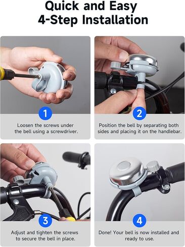 Classic Bike Bell, Aluminum Bicycle Bell, Loud Crisp Clear Sound Bicycle Bike Bell for Adults in Saudi Arabia