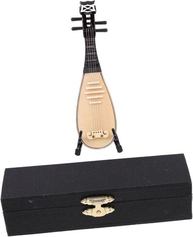 Cabilock 1set Mini Pipa Model Decorative Adornment Creative Chinese Instrument Ornament Stand for Home Decor and Musical Enthusiasts in Saudi Arabia