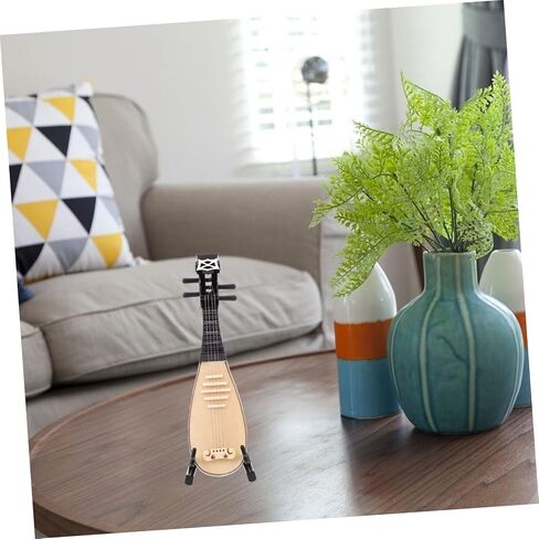 Cabilock 1set Mini Pipa Model Decorative Adornment Creative Chinese Instrument Ornament Stand for Home Decor and Musical Enthusiasts in Saudi Arabia