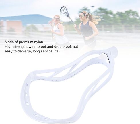 Unstrung Lacrosse Head Unstrung, Nylon High Strength Lacrosse Stick Head Replacement for Competition Sports Training, Easy Installation (White) in Saudi Arabia
