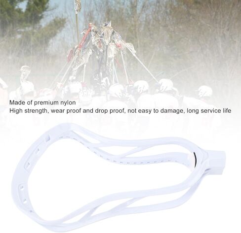 Unstrung Lacrosse Head Unstrung, Nylon High Strength Lacrosse Stick Head Replacement for Competition Sports Training, Easy Installation (White) in Saudi Arabia