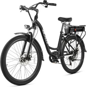 ANCHEER Electric Bike for Adults, 48V 500Wh EBike, UP to 60 Miles, Removable Battery, Fast-Charge, 26" Commuter Electric Bicycles, 7-Speed, LCD Digital Display, Suspension Fork, Cruise Control, UL2849 in Kuwait