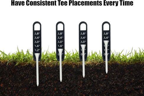 (3 Pack) Golf Tee Height Adjuster Tool for Consistent Tee Placements, Measuring Tool for Tee Height Setup in Saudi Arabia
