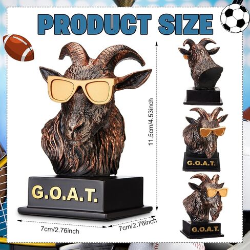 جائزة Goat Trophy، الأعظم على الإطلاق، جائزة مضحكة للفائزين البالغين، جوائز مكتب الماعز، لوحة هدية تقديرية للرياضيين، الموظفين، المعلمين، Boss Friend League in Saudi Arabia