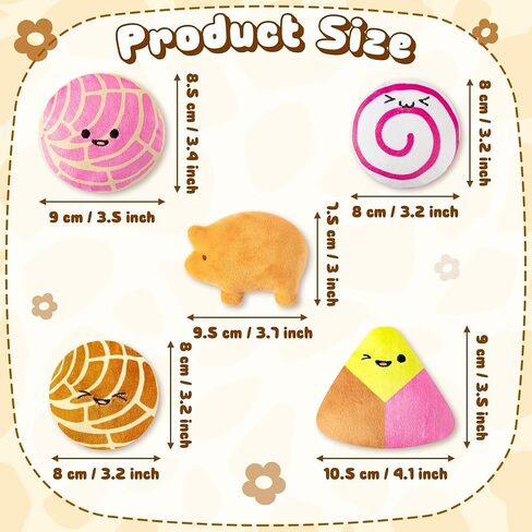 L1 -Rabe Mexican Concha Catnip Toys 5pcs Cafecito Conchas Pan Dulce Toys Interactive Cat Toys لعشاق القطط هدايا القطة الداخلية مضغ اللعنة تمرينات لعب اللوازم Catnip Catmint Pet Pet Hirdents Birthday in Kuwait