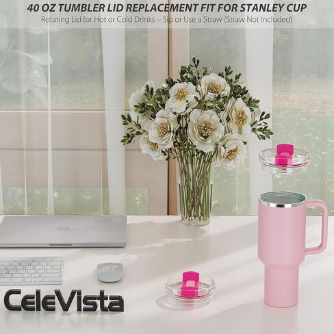 40 أوقية بديل لغطاء Tumbler ، أغطية Tumbler تتناسب مع Stanley Quencher ، No Straw ، أغطية بديلة لإكسسوارات كأس Stanley (Frost-2p) in Kuwait