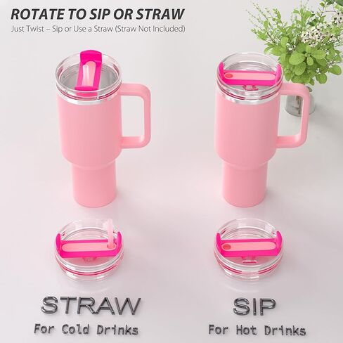40 أوقية بديل لغطاء Tumbler ، أغطية Tumbler تتناسب مع Stanley Quencher ، No Straw ، أغطية بديلة لإكسسوارات كأس Stanley (Frost-2p) in Kuwait