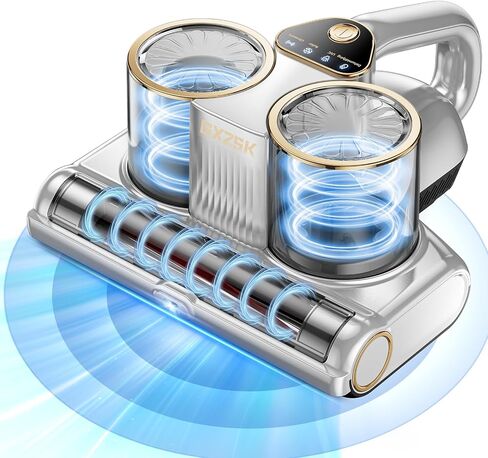 منظف ​​فراغ المراتب ، نظافة فراغ السرير 16 كيلو باسكال مع ضوء 253.7nm UV-C ، بالموجات فوق الصوتية و 140 ℉ التدفئة ، الكوب المزدوج وتوسيع مكنسة الشفط باليد للسرير ، الأريكة ، الأريكة ، السرير (500 واط) in Kuwait