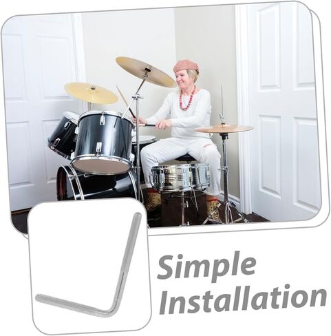 Drum Cowbell Holder Extension Rod Durable Metal Shaped Arm for Easy Installation Drum Kit Cowbell Mounting Accessory for Drummers Performance in Saudi Arabia