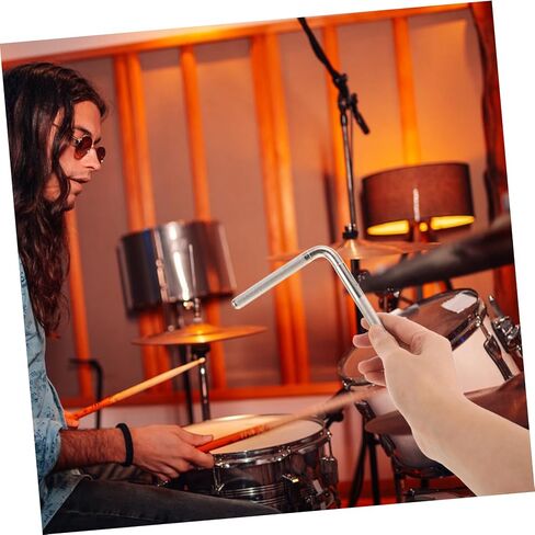 Drum Cowbell Holder Extension Rod Durable Metal Shaped Arm for Easy Installation Drum Kit Cowbell Mounting Accessory for Drummers Performance in Saudi Arabia