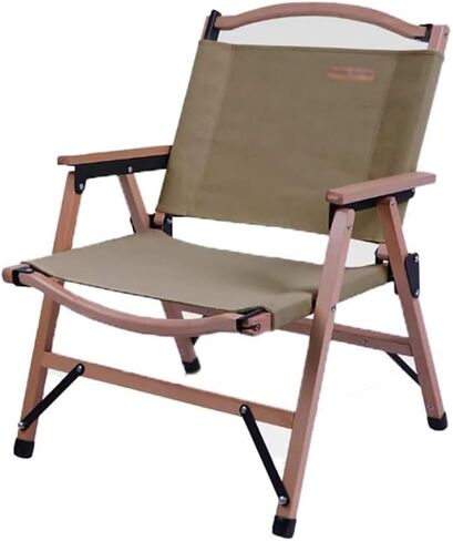 Folding Camping Wooden Portable Folding Chair Camping Chair Camping Backpacking Chair with Armrests Chairs Foldable(B) in Saudi Arabia