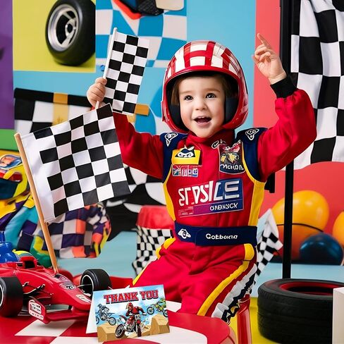 24 Pack Monster Jam Thank You Cards Racing Car Greeting Cards With Envelopes Stickers Colorful Truck Blank Note Cards for Baby Shower Birthday Party in Saudi Arabia