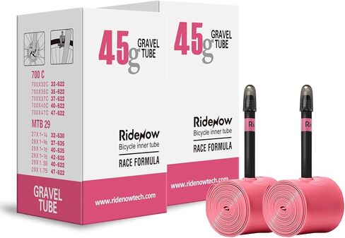 2 حزمة RIDENOW TPU Inner Tube 700C x 32-47C Super Light لأنابيب الدراجات على الطريق مع صمامات بريستا 65 مم (تضمين مجموعة تصحيح الإصلاح) in Saudi Arabia