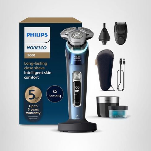 Philips Norelco Shaver 9500, S9985/84 + Philips Norelco 2pk Quick Clean Pod Replacement Cartridge, CC12/52 in Kuwait