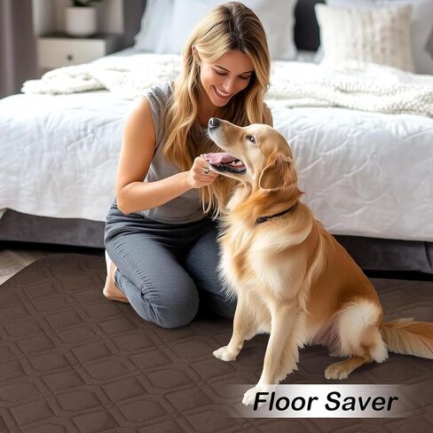 hyha Waterproof Dog Bed Blanket, Soft Pet Blankets, Waterproof Couch Cover for Dogs, Reversible Sofa Covers Washable for Furniture (52x82 Inch, Chocolate/Dark Grey) in Kuwait