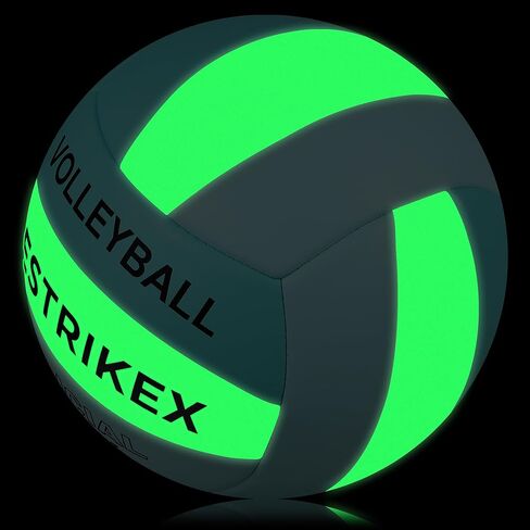 Official Size 5 Glow in The Dark Volleyball, Fluorescent Light Night Volleyball Soft Indoor Outdoor Volleyball Gift Luminous Night Light Ball for Game Gym Training Beach Play with Pump Kit in Saudi Arabia